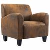 vidaXL Soffa brun 70x69x72 cm konstl&auml;der