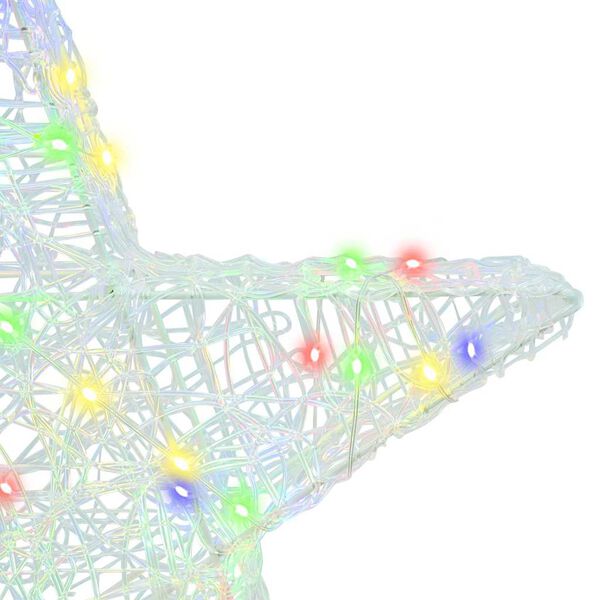 vidaXL 3D Stjärna Flerfärgsdesign 55 x 53.5 x 10 cm Akryl