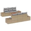vidaXL Tr&auml;dg&aring;rdsoffset 7 st Beige och Ljusgr&aring; konstrotting