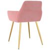 vidaXL Matstolar 2 st rosa sammet