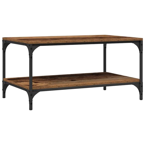 vidaXL Kaffeebord Gammalt tr&auml; 80 x 50 x 40 cm Konstruerat tr&auml;