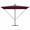 vidaXL Cantilever bananparasol Vinröd 294 x 200 x 254 cm