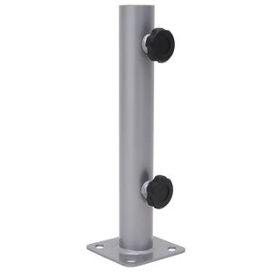 vidaXL Parasollfot f&ouml;r &Oslash;32/34/38 mm stolpe silver st&aring;l