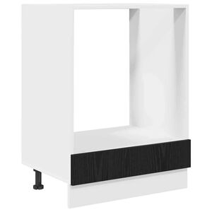 vidaXL Hängande skåp Riga Svart Ek 60 x 46 x 81,5 cm Konstruerat trä