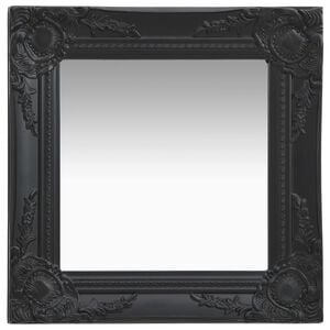 vidaXL V&auml;ggspegel barockstil 40x40 cm svart