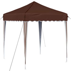vidaXL Pop-up Partyt&auml;lt Brun 195 x 195 x 245 cm