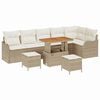 vidaXL Tr&auml;dg&aring;rdsoffset 9 st Beige konstrotting