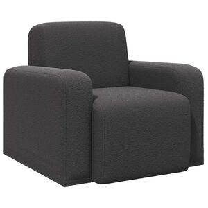 vidaXL F&aring;t&ouml;lj M&ouml;rkgr&aring; Boucl&eacute;