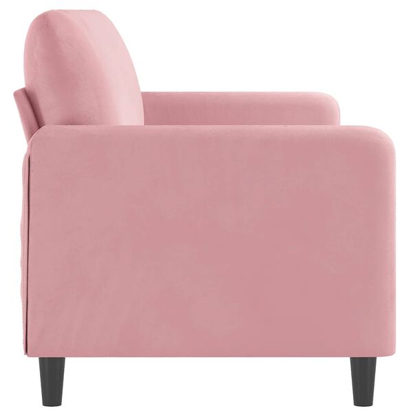 vidaXL 3-sitssoffa rosa 180 cm sammet