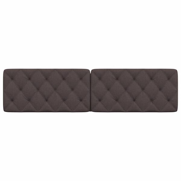 vidaXL Headboard Cushion Dark Brown 200 cm Fabric