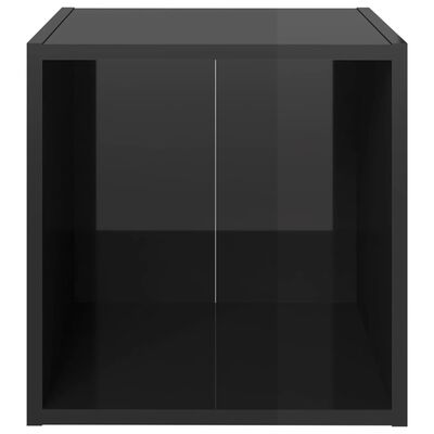 vidaXL TV-bänk svart högglans 37x35x37 cm konstruerat trä