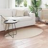 vidaXL Omr&aring;desmattor Oval HUARTE Beige 150 x 80 cm 100% Polyester