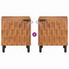vidaXL Nattduksbord Brun 40 x 33 x 46 cm Massivt mangotr&auml;