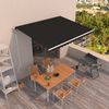 vidaXL Markis automatiskt inf&auml;llbar 450x350 cm antracit