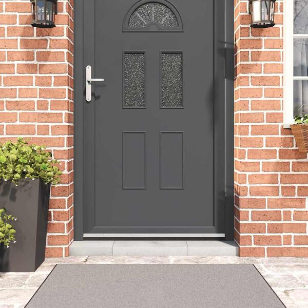 vidaXL Skruvmonterade d&ouml;rrborstt&auml;tningslister 12 pcs Silver 100 cm