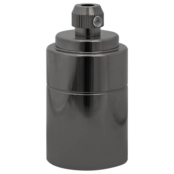 vidaXL Lamphållare 2 st blank svart E27