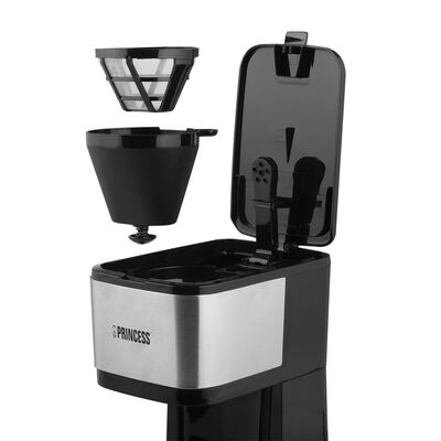 Princess Kaffebryggare med filter Compact 8 600 W 0,75 L svart/silver