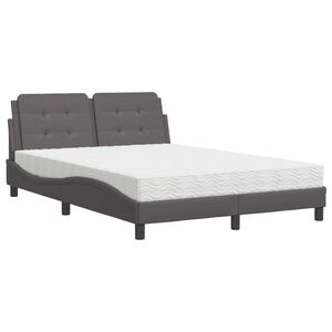 vidaXL Bed Frame without Mattress "Zadar" Black and White 152x203 cm Faux Leather