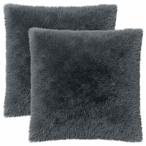 vidaXL Kudde med kudde HEERLEN 2 st Antracit PV Fleece