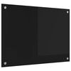 vidaXL K&ouml;ksskydd Svart 70 x 50 cm h&auml;rdat glas