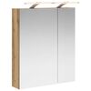 vidaXL Badrumsspegelsk&aring;p Artisan Ek 60 x 14,5 x 70 cm Konstruerat tr&auml;
