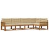 vidaXL Utomhussoffset med kudde 5 pcs Naturlig och Beige