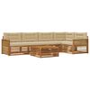 vidaXL Utomhussoffset 6 st Naturlig och Beige