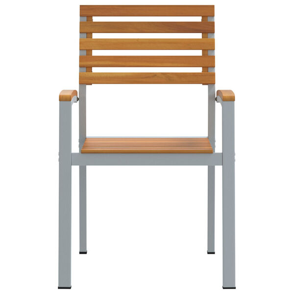 vidaXL Tr&auml;dg&aring;rd Stol 2 pcs Brun 56 x 57 x 87 cm Massivt Akaciatr&auml;