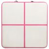 vidaXL Uppbl&aring;sbar gymnastikmatta med pump 200x200x20 cm PVC rosa
