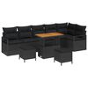vidaXL Tr&auml;dg&aring;rdsoffset 9 st Svart Poly rattan