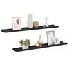 vidaXL Tavellist 2 st svart 80x9x3 cm MDF