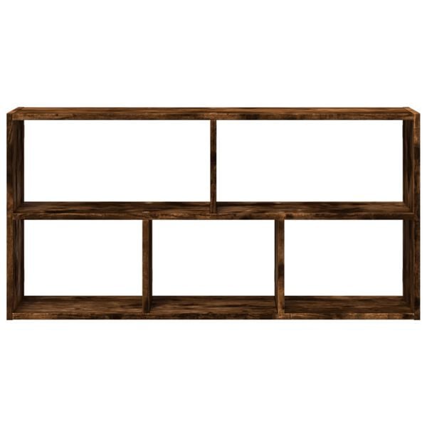 vidaXL Vägghylla rökfärgad ek 100x25x50 cm konstruerat trä