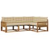 vidaXL Utomhussoffset med kudde 4 pcs Naturlig och Beige