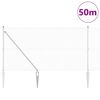 vidaXL Staket med stolpar Silver 1.4 x 50 m St&aring;l