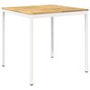 vidaXL Tr&auml;dg&aring;rd Bar Bord NAARDEN Vit 110 x 108,5 x 105 cm