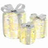 vidaXL Dekoration f&ouml;r Presentl&aring;da 3 st Varmvit 20 x 20 x 20 cm PET