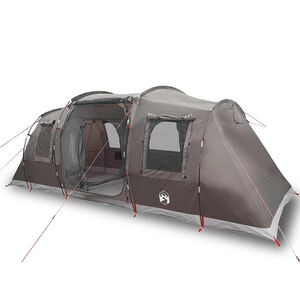 vidaXL Campingt&auml;lt tunnel 4 personer brun vattent&auml;tt