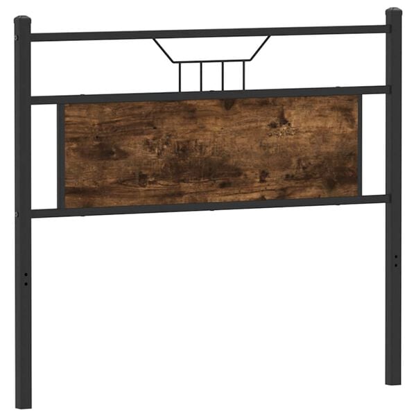 vidaXL Ers&auml;ttningsgavel r&ouml;kf&auml;rgad ek 100 cm konstruerat tr&auml; och st&aring;l