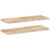 vidaXL Sv&auml;vande hyllor 2 st 80x30x2 cm obehandlat massivt akaciatr&auml;
