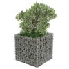 vidaXL Planteringsgabion upph&ouml;jd galvaniserat st&aring;l 50x50x50 cm