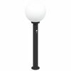 vidaXL Pollare med sensor 80 cm svart IP44