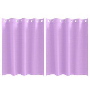 vidaXL M&ouml;rkl&auml;ggningsgardiner med Ringar 2 st Lila 140 x 140 cm