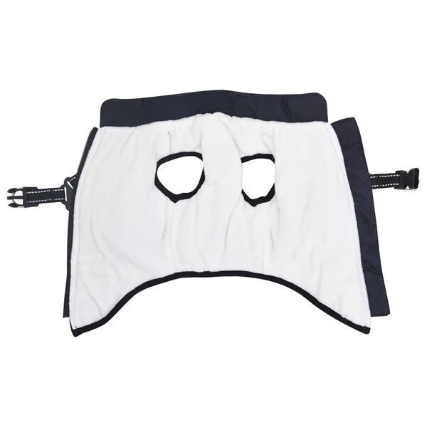 vidaXL Hund Kappa med sele M&ouml;rkbl&aring; S Fleece och Polyester