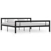vidaXL S&auml;ngram utan madrass svart & vit metall 180x200 cm