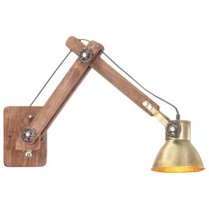 vidaXL V&auml;gglampa industriell stil m&auml;ssing rund E27