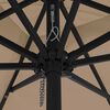 vidaXL Trädgårdsparasol Taupe och svart 295 x 295 x 245 cm