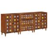 vidaXL Sideboard 3 pcs Valn&ouml;t 60 x 33,5 x 75 cm Massivt mangotr&auml;