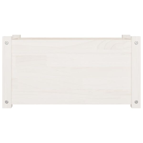 vidaXL Odlingslådor 2 st vit 60x31x31 cm massiv furu