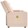 vidaXL Massagefåtölj med kopphållare 2-sits gräddvit