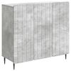 vidaXL Sideboard Betonggr&aring; 89 x 34,5 x 82 cm Konstruerat tr&auml;